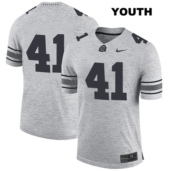 Ohio State Buckeyes Youth Hayden Jester #41 Gray Authentic Nike No Name College NCAA Stitched Football Jersey RQ19C70WX